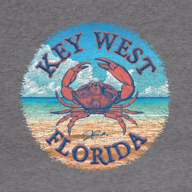 Key West, Florida, Stone Crab on Beach by jcombs